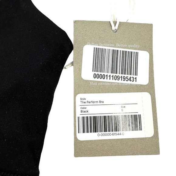 Everlane The Perform Sports Bra Black Size Small NWT - Picture 10 of 13